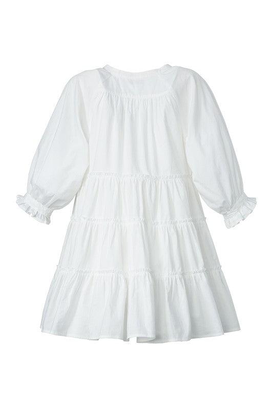 Tiered mini dress with tassel - Sunday Golden