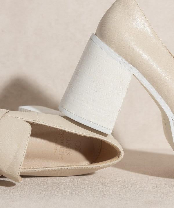 Hannah - Platform Penny Loafers - Sunday Golden