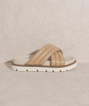 Grace Puffed Strap Slide - Sandal - Sunday Golden
