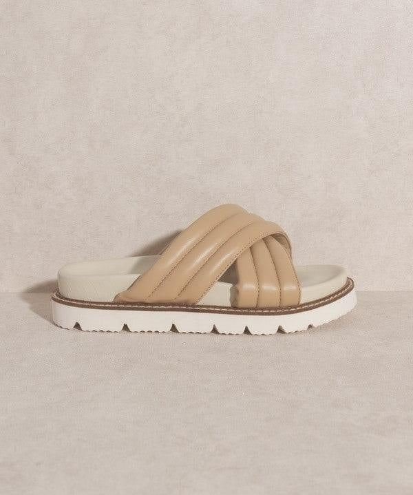 Grace Puffed Strap Slide - Sandal - Sunday Golden