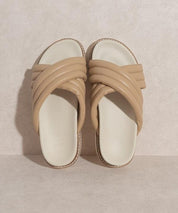 Grace Puffed Strap Slide - Sandal - Sunday Golden