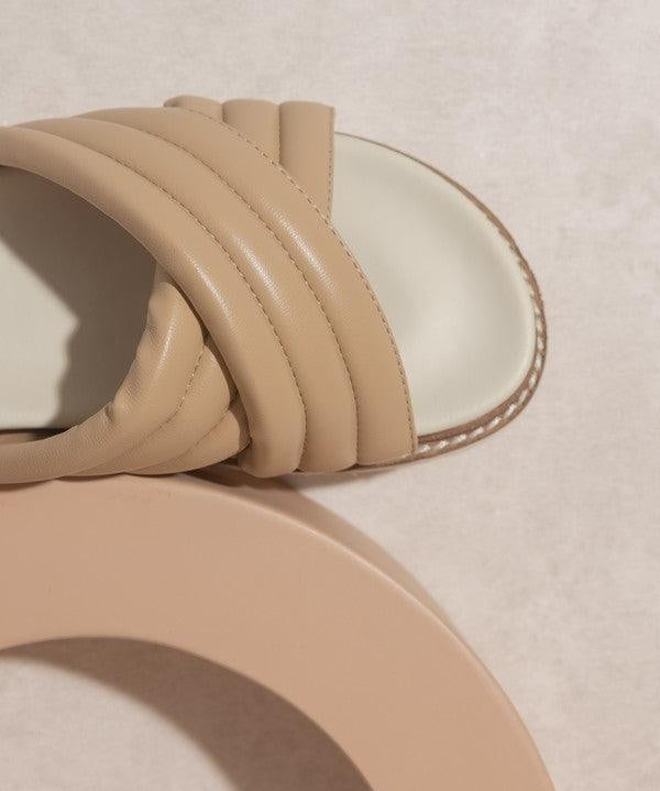 Grace Puffed Strap Slide - Sandal - Sunday Golden
