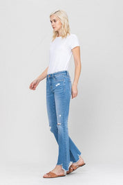 Mid-Rise Flare with Hem Detail - Sunday Golden