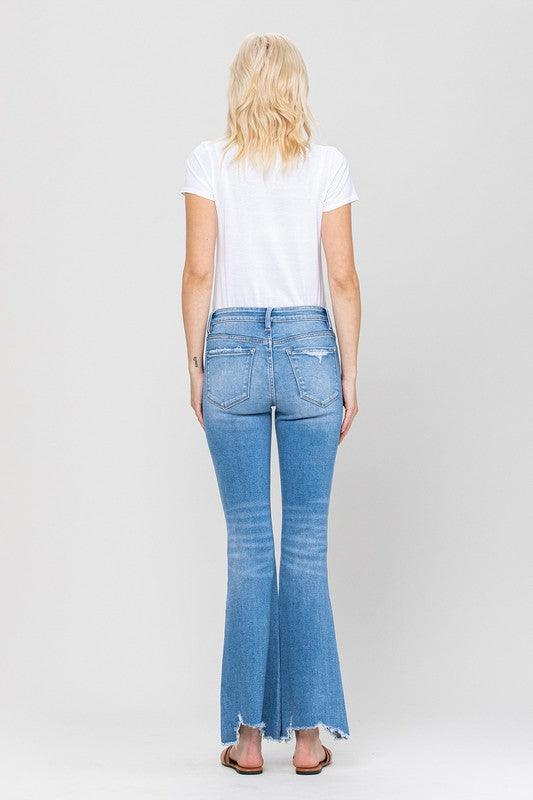 Mid-Rise Flare with Hem Detail - Sunday Golden