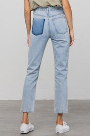 High Waist Ripped Tapered Jeans - Sunday Golden