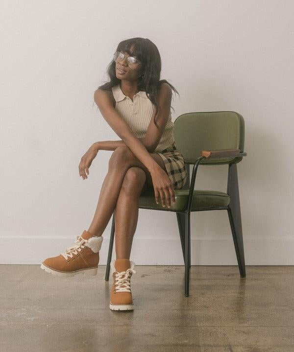 OASIS SOCIETY Aaliyah - Winter Ankle Bootie - Sunday Golden
