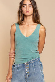 Savvy Sleeveless Relaxed Fit Tank Top - Sunday Golden