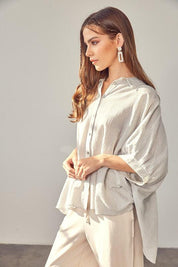 Striped Button Up Shirt - Sunday Golden