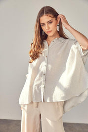 Striped Button Up Shirt - Sunday Golden