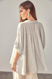 Striped Button Up Shirt - Sunday Golden