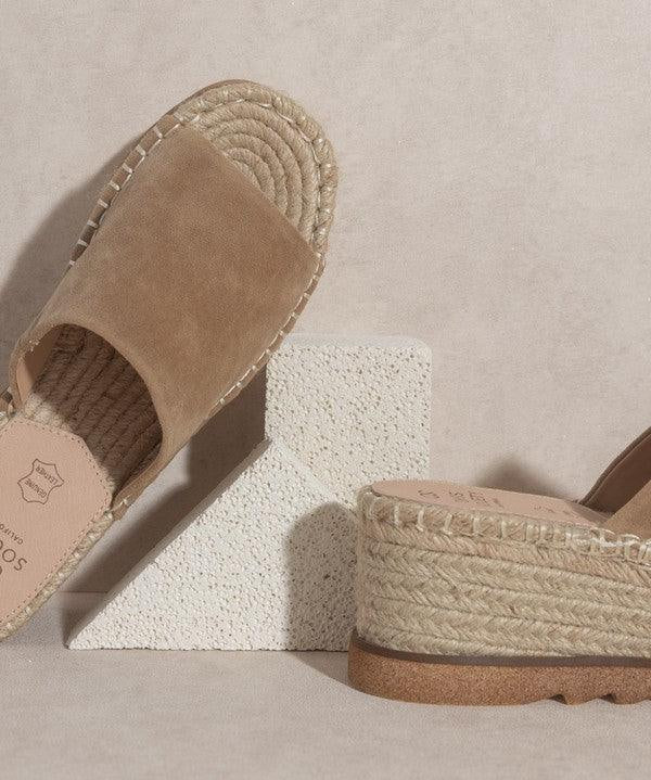 Ivy - Espadrille Platform Slides - Sunday Golden