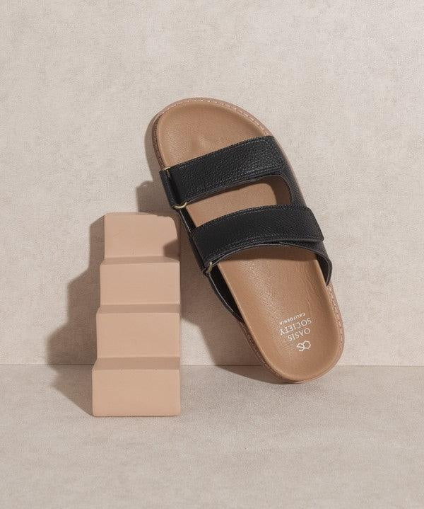 Sienna - Double Strap Slides - Sunday Golden
