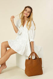 Tiered mini dress with tassel - Sunday Golden