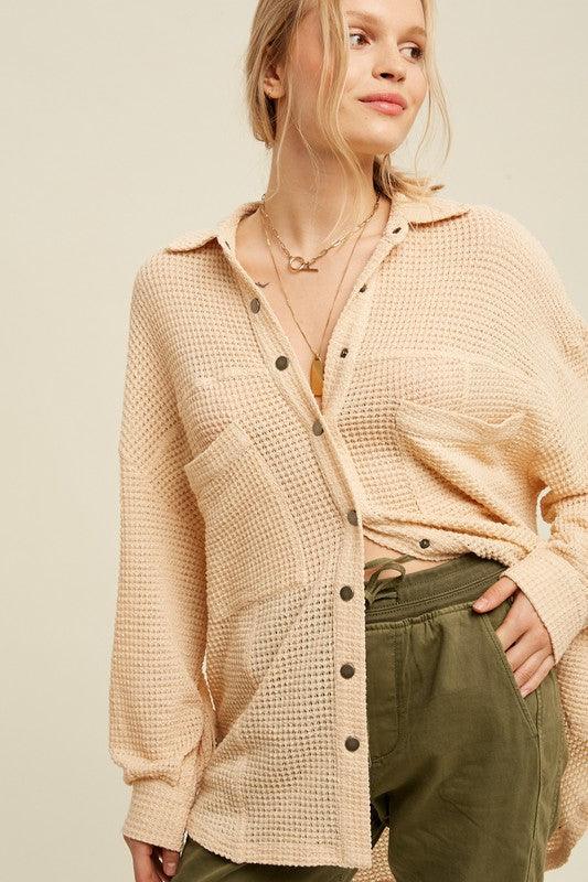 Soft Thermal Knit Top - Sunday Golden