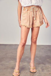 Taylor Destroyed Fray Denim Shorts - Sunday Golden