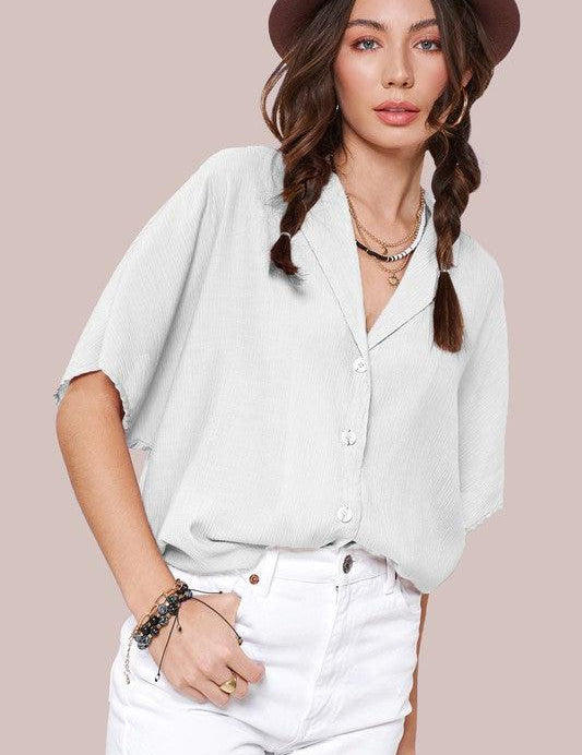 Zoey Button Down Shirt - Sunday Golden