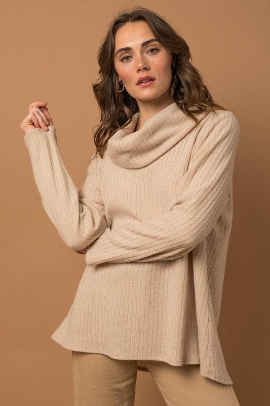 Lala Long Sleeve Turtleneck Top - Sunday Golden
