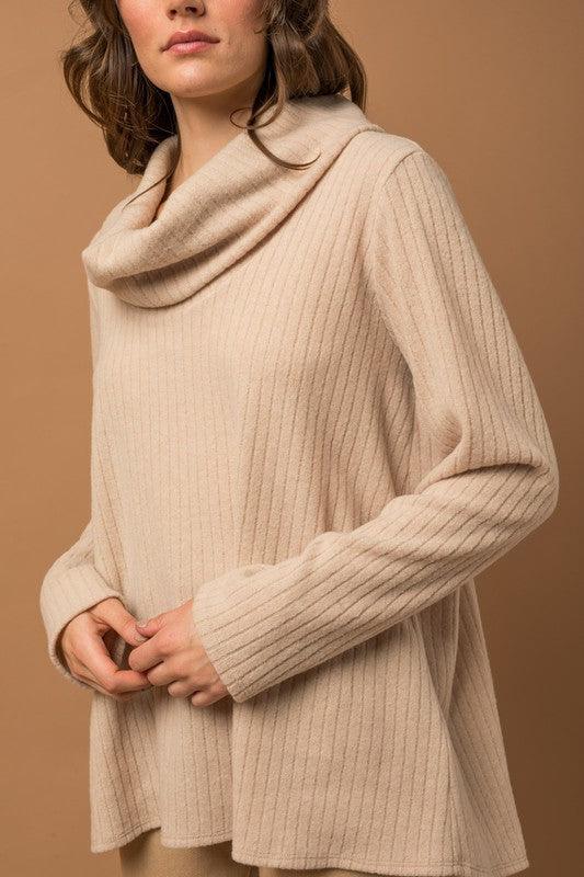 Lala Long Sleeve Turtleneck Top - Sunday Golden