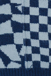 Long Sleeve Checkerboard Sweater - Sunday Golden