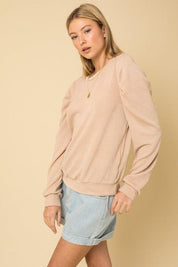Calle Puffy Long Sleeve Top - Sunday Golden