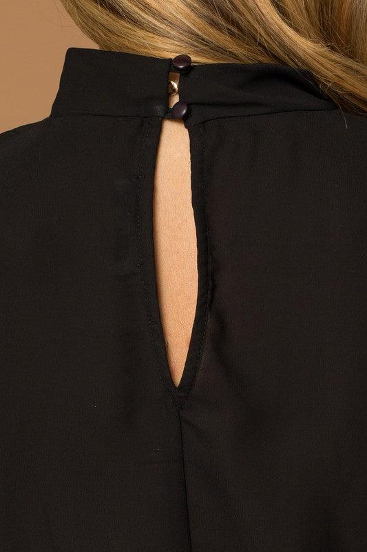 Madison Mock Neck Bottom Fitted Top - Sunday Golden