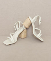 Alaia Strappy Raffia Heel Sandal