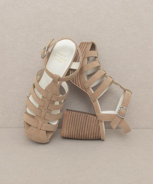 Hailee - Gladiator Platform Heel - Sunday Golden