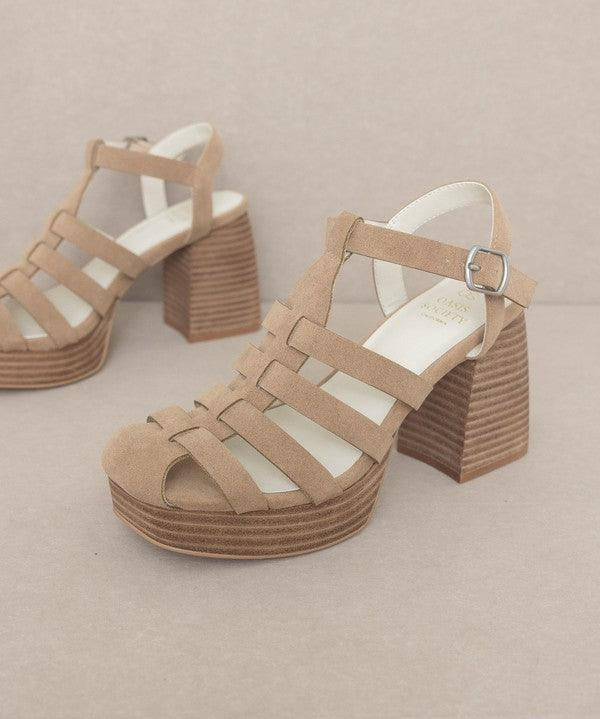 Hailee - Gladiator Platform Heel - Sunday Golden