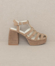 Hailee - Gladiator Platform Heel - Sunday Golden