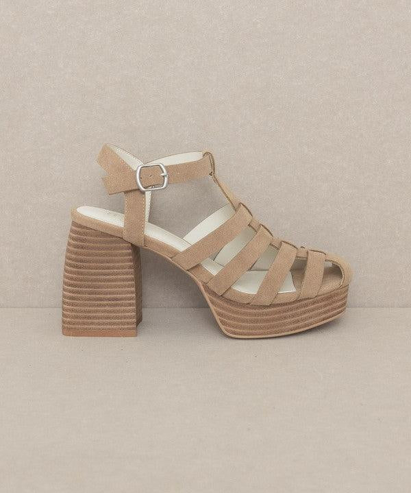 Hailee - Gladiator Platform Heel - Sunday Golden