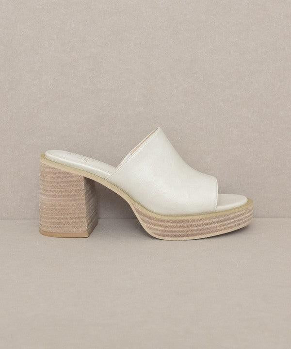 Camille - Platform Slide Heel - Sunday Golden