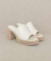 Camille - Platform Slide Heel - Sunday Golden
