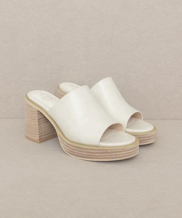 Camille - Platform Slide Heel - Sunday Golden