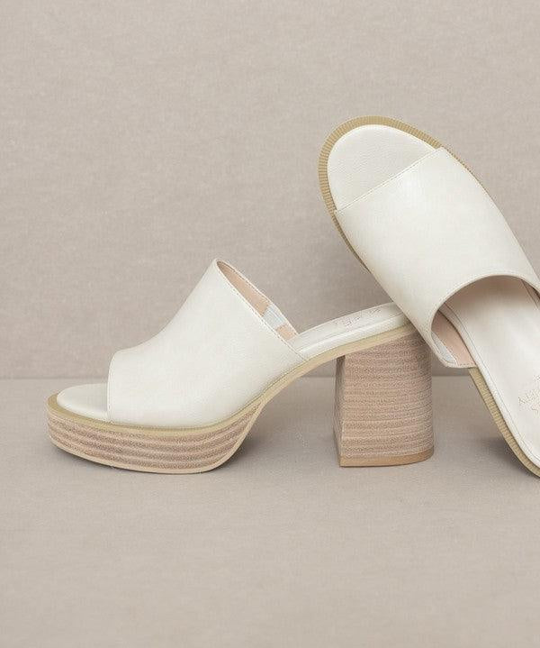 Camille - Platform Slide Heel - Sunday Golden