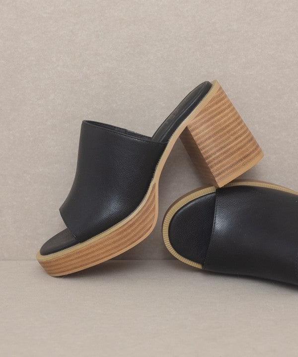 Camille - Platform Slide Heel - Sunday Golden