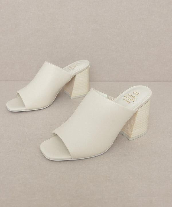 Kathleen - Block Heel Slides - Sunday Golden