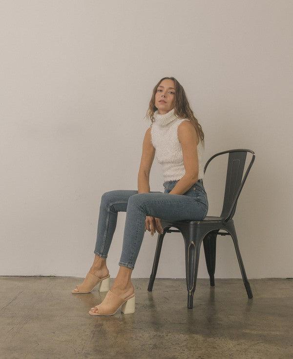 Kathleen - Block Heel Slides - Sunday Golden