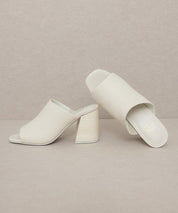 Kathleen - Block Heel Slides - Sunday Golden