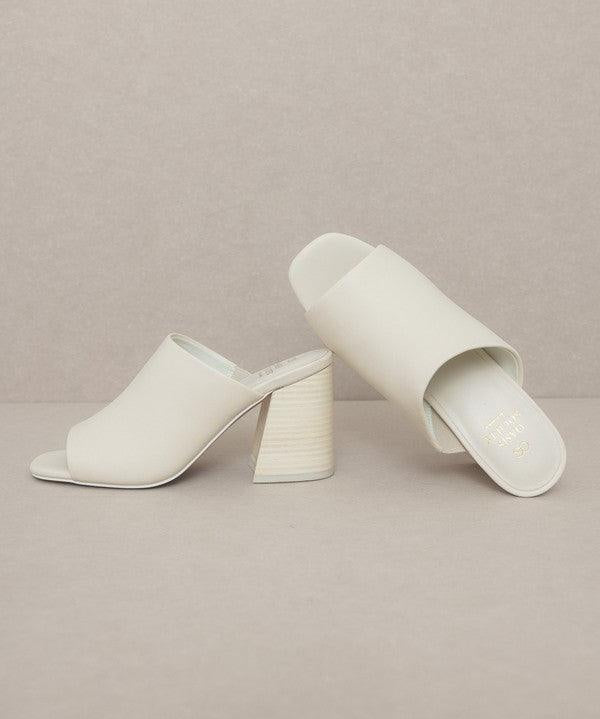 Kathleen - Block Heel Slides - Sunday Golden