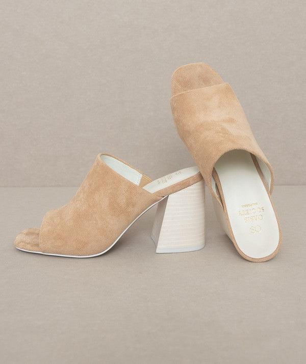 Kathleen - Block Heel Slides - Sunday Golden