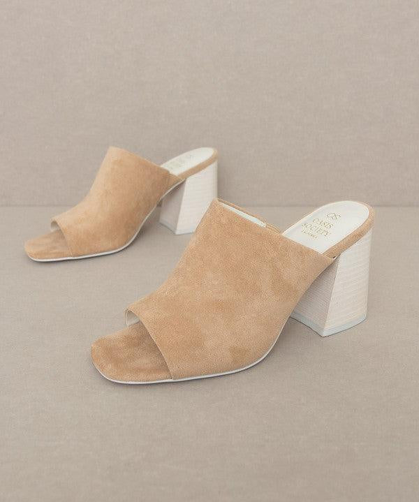 Kathleen - Block Heel Slides - Sunday Golden