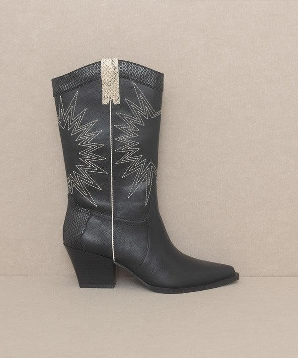 OASIS SOCIETY Halle - Paneled Cowboy Boots - Sunday Golden