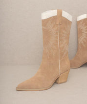 OASIS SOCIETY Halle - Paneled Cowboy Boots - Sunday Golden