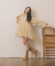 OASIS SOCIETY Halle - Paneled Cowboy Boots - Sunday Golden