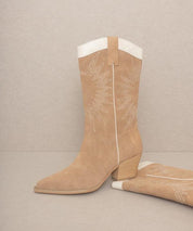 OASIS SOCIETY Halle - Paneled Cowboy Boots - Sunday Golden
