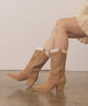 OASIS SOCIETY Halle - Paneled Cowboy Boots - Sunday Golden
