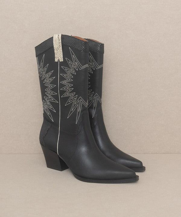 OASIS SOCIETY Halle - Paneled Cowboy Boots - Sunday Golden