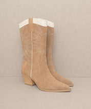 OASIS SOCIETY Halle - Paneled Cowboy Boots - Sunday Golden