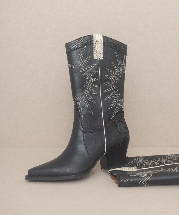 OASIS SOCIETY Halle - Paneled Cowboy Boots - Sunday Golden