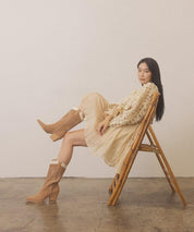 OASIS SOCIETY Halle - Paneled Cowboy Boots - Sunday Golden
